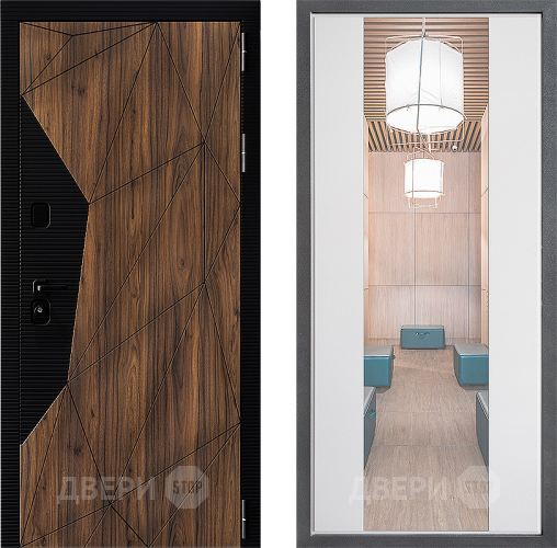 Дверь Дверной континент ДК-11 ФЛЗ-1 Зеркало Белый софт в Жуковский