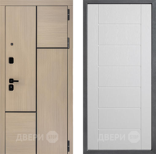 Входная металлическая Дверь Дверной континент ДК-14 ФЛ-Лайн Белое дерево в Жуковский