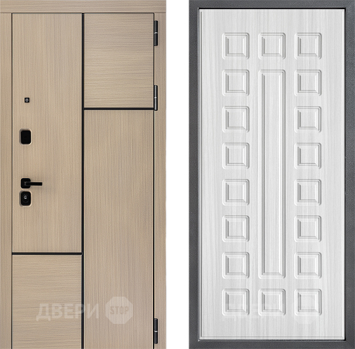 Входная металлическая Дверь Дверной континент ДК-14 ФЛ-183 Сандал белый в Жуковский