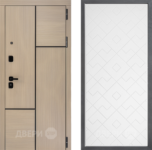 Входная металлическая Дверь Дверной континент ДК-14 ФЛ-Тиффани Белый софт в Жуковский