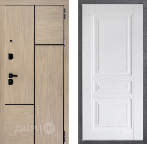 Входная металлическая Дверь Дверной континент ДК-14 ФЛ-243 Альберо Браш серебро в Жуковский