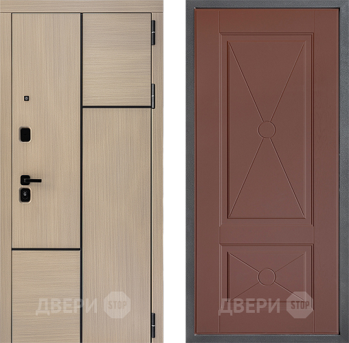 Входная металлическая Дверь Дверной континент ДК-14 ФЛ-617 Ясень шоколадный в Жуковский