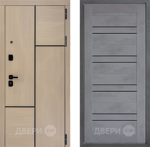 Входная металлическая Дверь Дверной континент ДК-14 ФЛ-49 Бетон серый в Жуковский