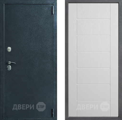 Входная металлическая Дверь Дверной континент ДК-70 Дизайн ФЛ-Лайн Белое дерево в Жуковский