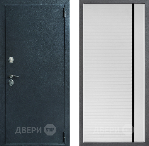 Входная металлическая Дверь Дверной континент ДК-70 Дизайн ФЛ-757 Черное Стекло Софт милк в Жуковский