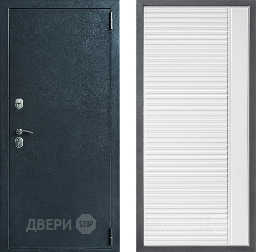 Входная металлическая Дверь Дверной континент ДК-70 Дизайн ФЛ-757 Белое Стекло Софт милк в Жуковский