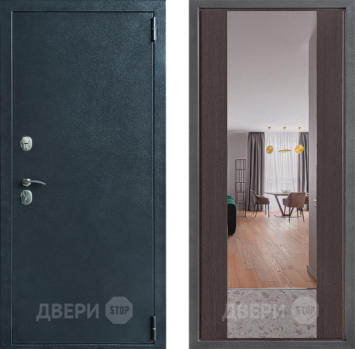 Дверь Дверной континент ДК-70 Дизайн ФЛЗ-1 Зеркало Венге в Жуковский