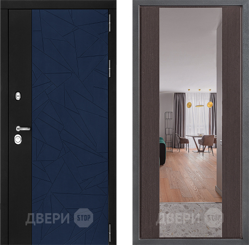 Входная металлическая Дверь Дверной континент ДК-9 ФЛЗ-1 Зеркало Венге в Жуковский