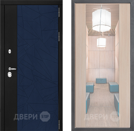 Входная металлическая Дверь Дверной континент ДК-9 ФЛЗ-1 Зеркало Капучино в Жуковский