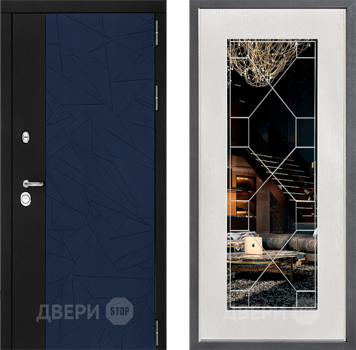 Дверь Дверной континент ДК-9 ФЛ-Тиффани Зеркало Белое дерево в Жуковский