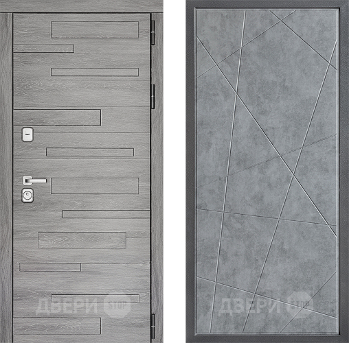 Входная металлическая Дверь Дверной континент ДК-10 ФЛ-655 Бетон серый в Жуковский
