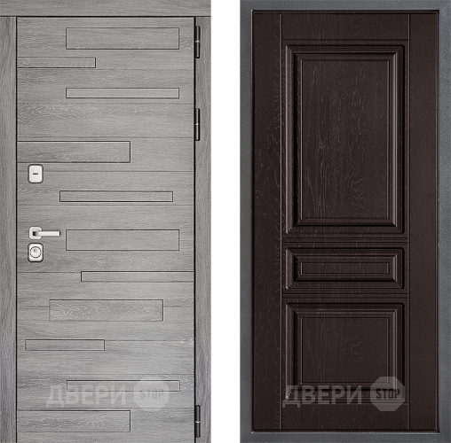 Входная металлическая Дверь Дверной континент ДК-10 ФЛ-243 Дуб шоколадный в Жуковский