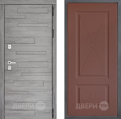 Входная металлическая Дверь Дверной континент ДК-10 ФЛ-617 Ясень шоколадный в Жуковский