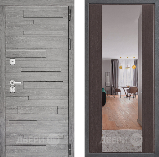 Входная металлическая Дверь Дверной континент ДК-10 ФЛЗ-1 Зеркало Венге в Жуковский