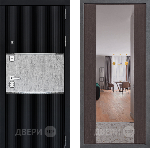 Входная металлическая Дверь Дверной континент ДК-13 ФЛЗ-1 Зеркало Венге в Жуковский