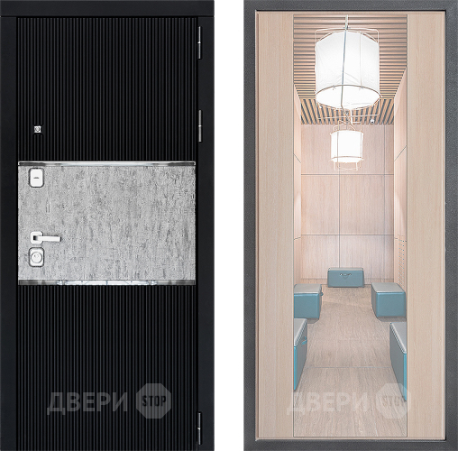 Входная металлическая Дверь Дверной континент ДК-13 ФЛЗ-1 Зеркало Капучино в Жуковский