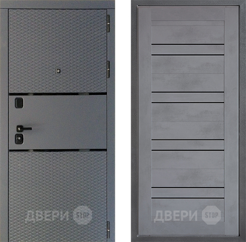 Входная металлическая Дверь Дверной континент Диамант Дизайн ФЛ-49 Бетон серый в Жуковский