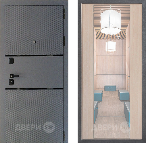 Дверь Дверной континент Диамант Дизайн ФЛЗ-1 Зеркало Капучино в Жуковский