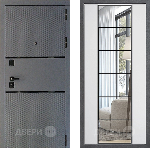 Дверь Дверной континент Диамант Дизайн ФЛЗ-2 Зеркало Белый софт в Жуковский