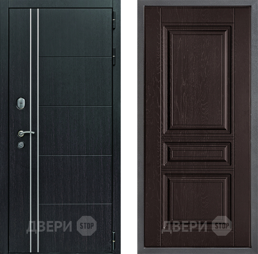 Входная металлическая Дверь Дверной континент Теплолюкс Дизайн ФЛ-243 Дуб шоколадный в Жуковский