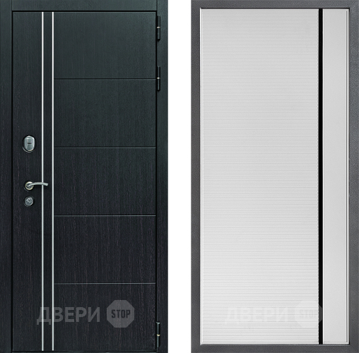 Входная металлическая Дверь Дверной континент Теплолюкс Дизайн ФЛ-757 Черное Стекло Софт милк в Жуковский