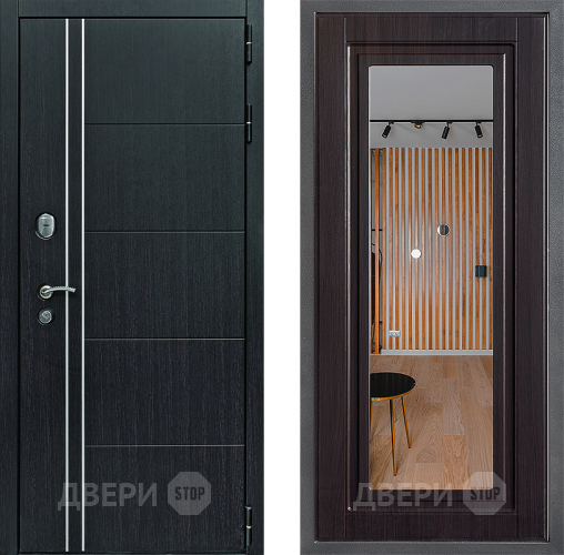 Входная металлическая Дверь Дверной континент Теплолюкс Дизайн ФЛЗ Зеркало Венге в Жуковский