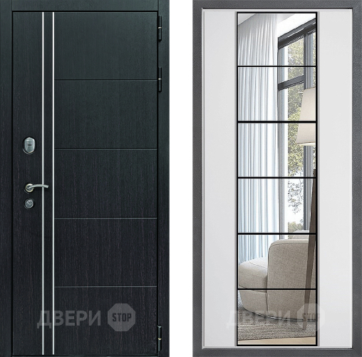 Входная металлическая Дверь Дверной континент Теплолюкс Дизайн ФЛЗ-2 Зеркало Белый софт в Жуковский