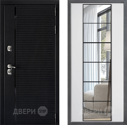 Входная металлическая Дверь Дверной континент ДК-1 ФЛЗ-2 Зеркало Белый софт в Жуковский