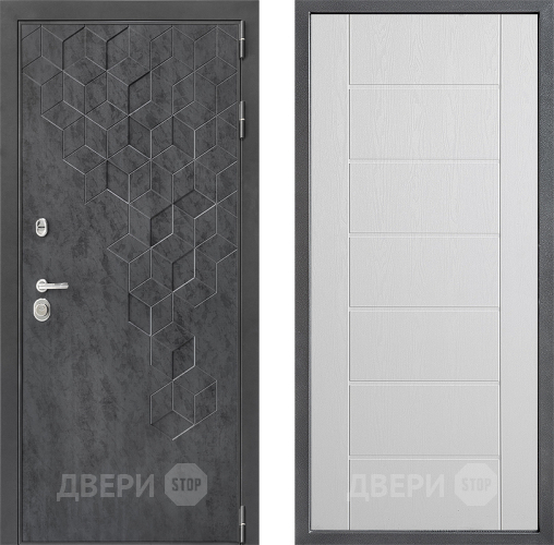 Входная металлическая Дверь Дверной континент ДК-3/713 ФЛ-Лайн Белое дерево в Жуковский