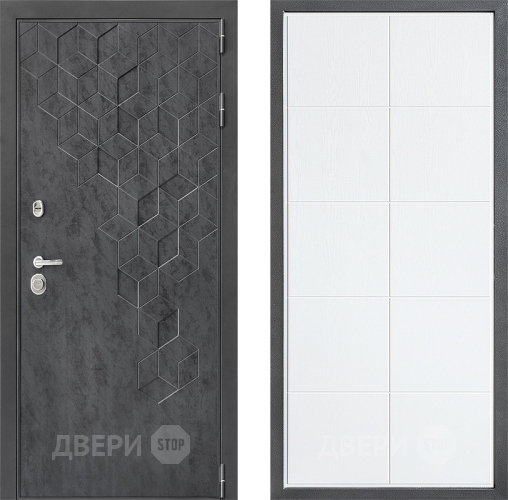 Входная металлическая Дверь Дверной континент ДК-3/713 ФЛ-Кватро Белое дерево в Жуковский