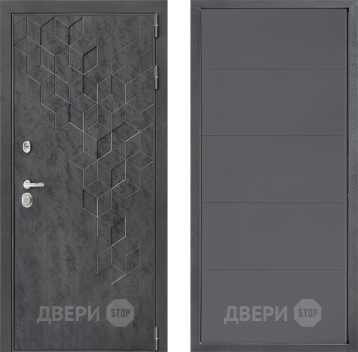 Входная металлическая Дверь Дверной континент ДК-3/713 ФЛ-649 Графит софт в Жуковский