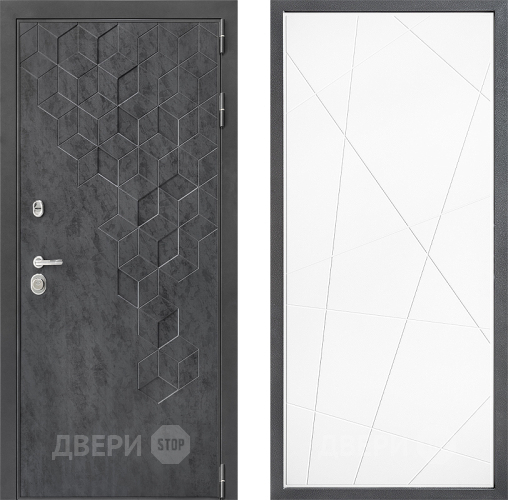 Входная металлическая Дверь Дверной континент ДК-3/713 ФЛ-655 Белый софт в Жуковский