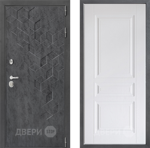 Входная металлическая Дверь Дверной континент ДК-3/713 ФЛ-243 Альберо Браш серебро в Жуковский