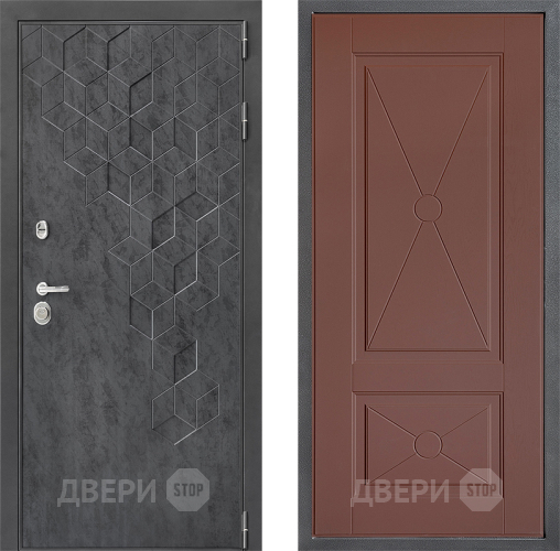 Входная металлическая Дверь Дверной континент ДК-3/713 ФЛ-617 Ясень шоколадный в Жуковский