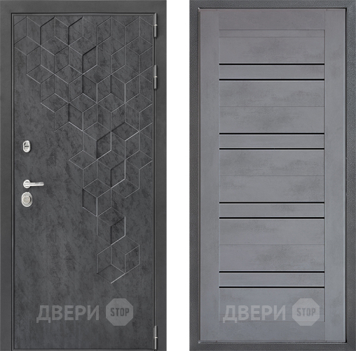 Входная металлическая Дверь Дверной континент ДК-3/713 ФЛ-49 Бетон серый в Жуковский
