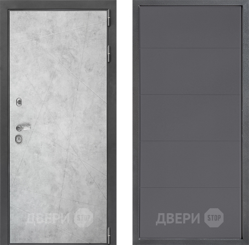 Входная металлическая Дверь Дверной континент ДК-3/743 ФЛ-649 Графит софт в Жуковский