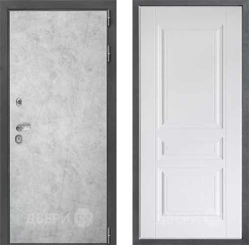 Входная металлическая Дверь Дверной континент ДК-3/743 ФЛ-243 Альберо Браш серебро в Жуковский