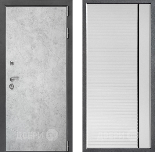 Входная металлическая Дверь Дверной континент ДК-3/743 ФЛ-757 Черное Стекло Софт милк в Жуковский