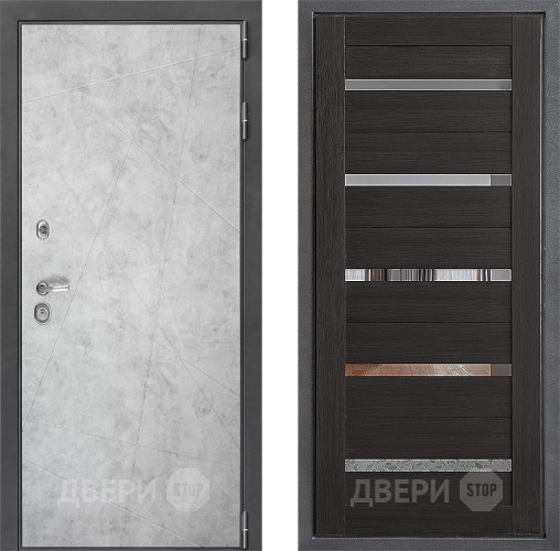 Входная металлическая Дверь Дверной континент ДК-3/743 ФЛ-47 Венге в Жуковский