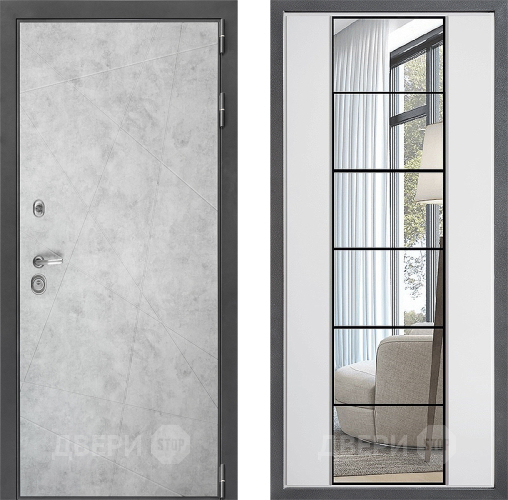 Дверь Дверной континент ДК-3/743 ФЛЗ-2 Зеркало Белый софт в Жуковский