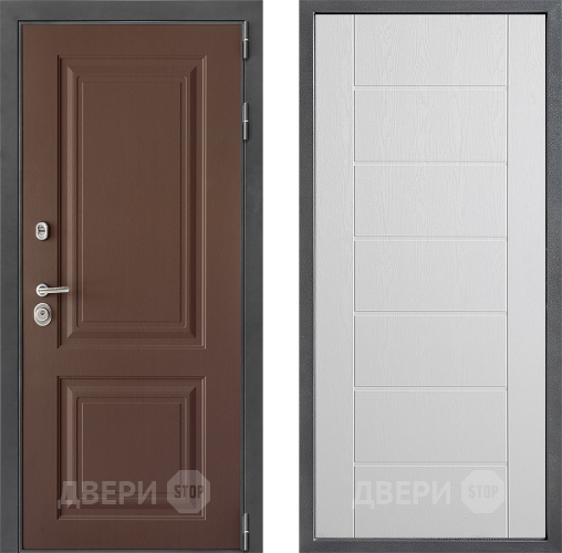 Входная металлическая Дверь Дверной континент ДК-3/729 ФЛ-Лайн Белое дерево в Жуковский