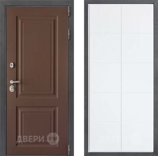 Входная металлическая Дверь Дверной континент ДК-3/729 ФЛ-Кватро Белое дерево в Жуковский