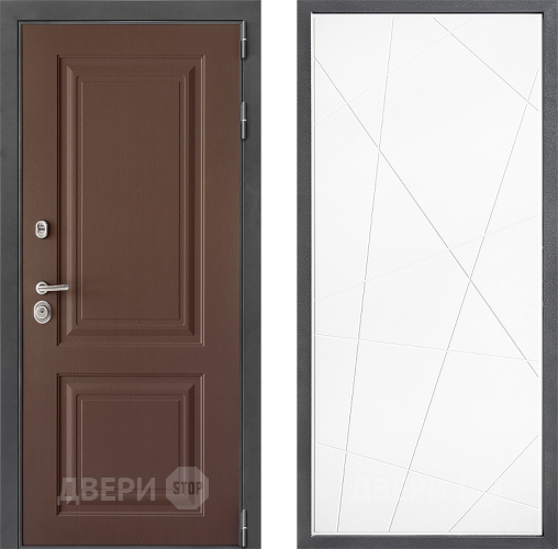 Входная металлическая Дверь Дверной континент ДК-3/729 ФЛ-655 Белый софт в Жуковский