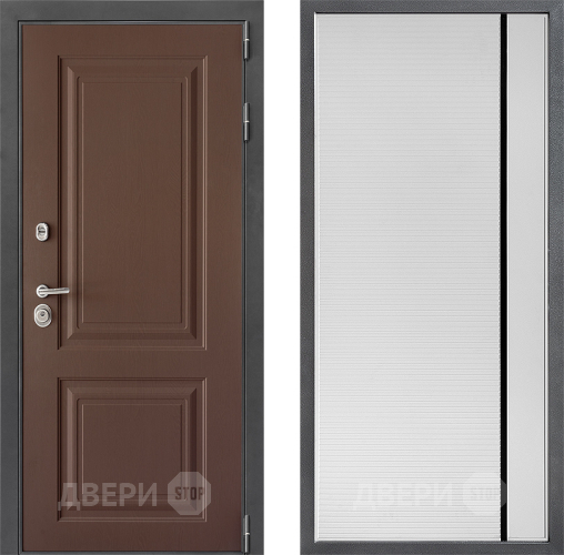 Входная металлическая Дверь Дверной континент ДК-3/729 ФЛ-757 Черное Стекло Софт милк в Жуковский