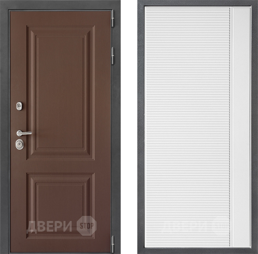 Входная металлическая Дверь Дверной континент ДК-3/729 ФЛ-757 Белое Стекло Софт милк в Жуковский
