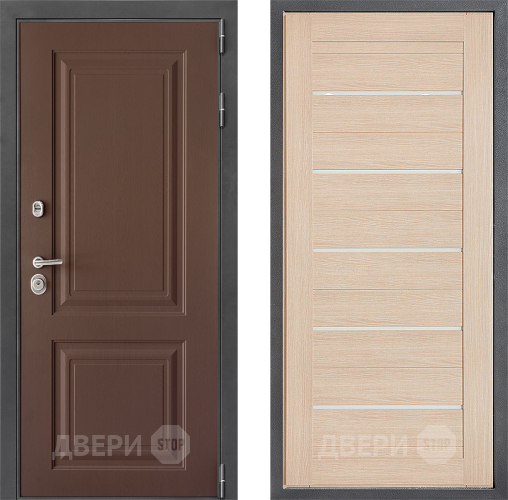 Входная металлическая Дверь Дверной континент ДК-3/729 ФЛ-46 Капучино в Жуковский