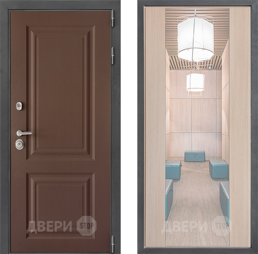 Дверь Дверной континент ДК-3/729 ФЛЗ-1 Зеркало Капучино в Жуковский