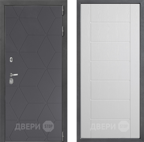Входная металлическая Дверь Дверной континент ДК-3/744 ФЛ-Лайн Белое дерево в Жуковский
