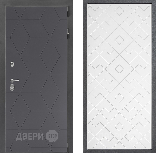 Входная металлическая Дверь Дверной континент ДК-3/744 ФЛ-Тиффани Белый софт в Жуковский