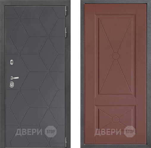 Входная металлическая Дверь Дверной континент ДК-3/744 ФЛ-617 Ясень шоколадный в Жуковский
